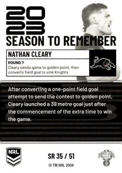 2024 NRL Traders Titanium - 2023 Season To Remember #SR35 Nathan Cleary Back